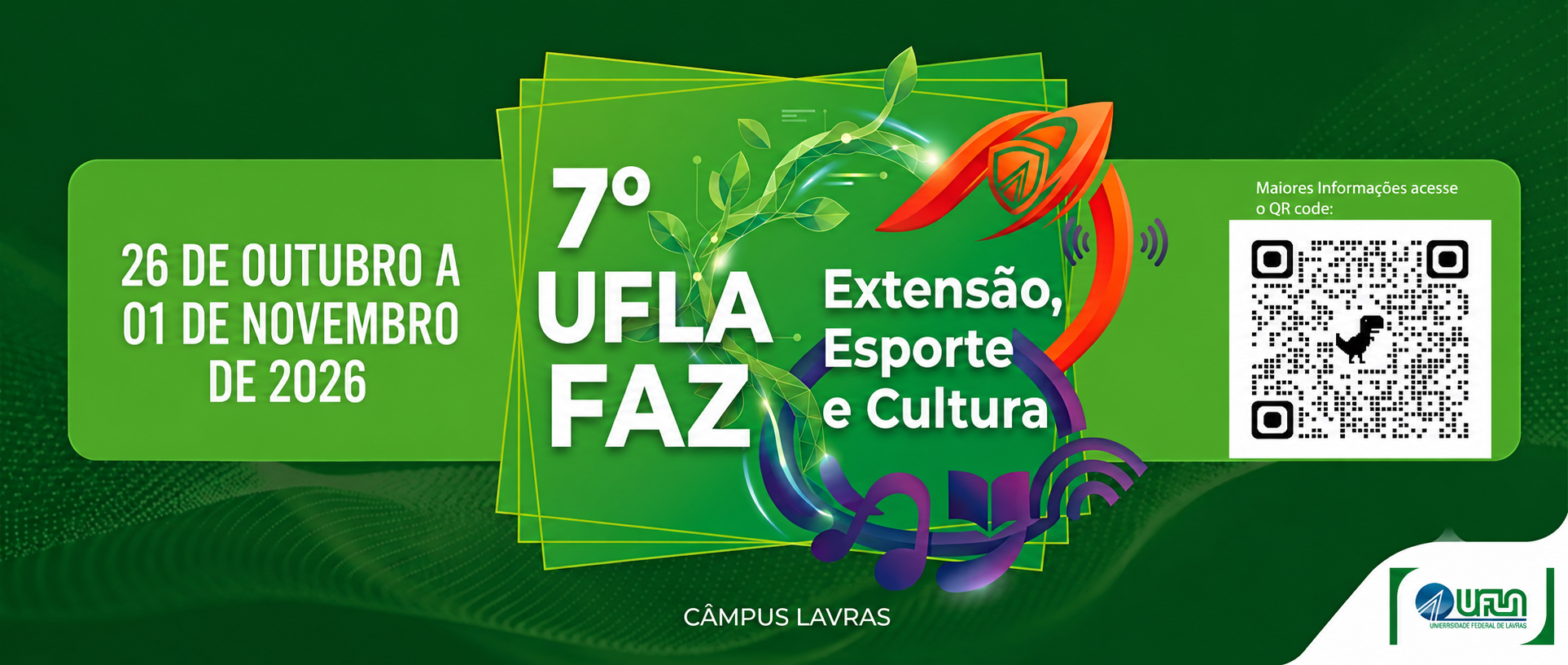 Chamada para participar do 1º UFLA Faz Extensão, Esporte e Cultura!