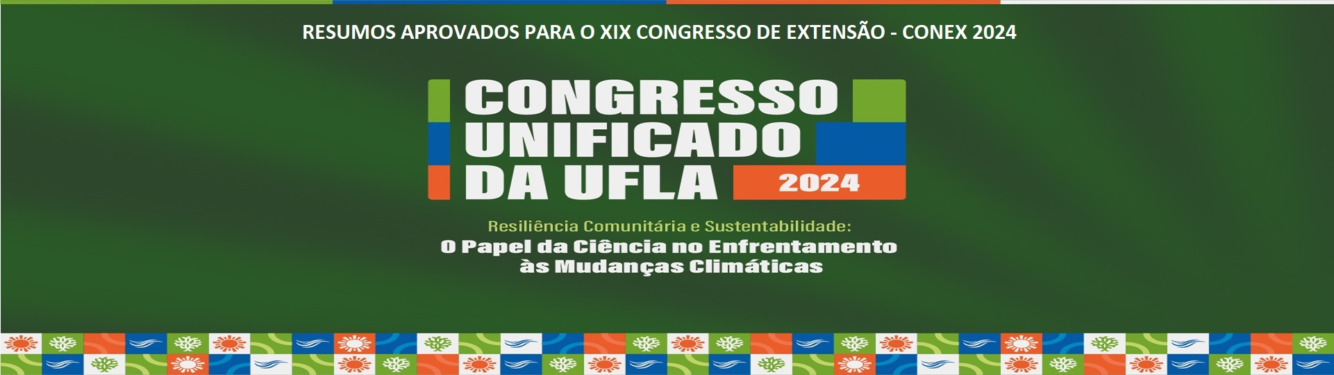 Divulgação dos horários das apresentações dos resumos do XIX Congresso de Extensão - CONEX 2024